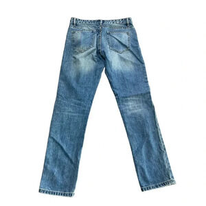 Stella Laguna Beach Women's Blue Five Pocket Style Distressed Jean size 3